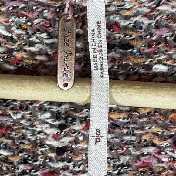 Free People Sweater Womens Small Boho Open Cardigan Button Knit Peplum - Picture 6 of 12